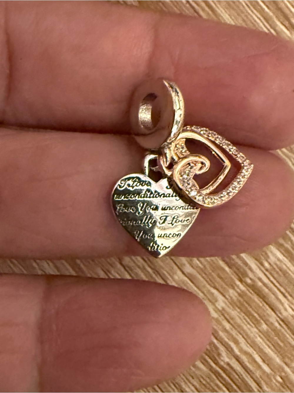 Pandora Rose Gold Double Heart Charm Bracelet Accent - Picture 8 of 14
